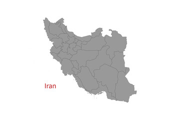 Iran Map vector illustration. Iran Map silhouette