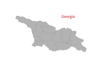 Fototapeta premium Georgia Map vector illustration. Georgia Map silhouette
