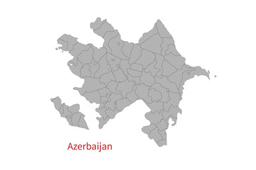 Azerbaijan Map vector illustration. Azerbaijan Map silhouette