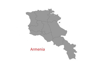 Obraz premium Armenia Map vector illustration. Armenia Map silhouette