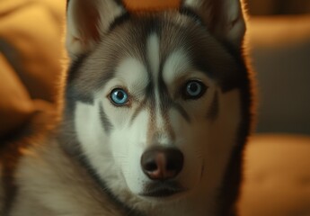 Obraz premium Siberian Husky Portrait Close