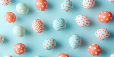 Obraz premium Colorful Polka Dot Eggs
