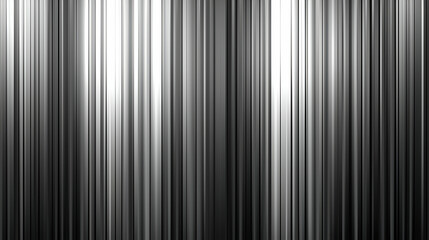 Obraz premium Abstract grayscale vertical lines background, glowing light streaks, digital art, website header