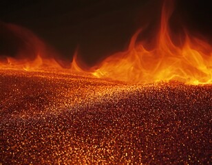 close up of fire flames