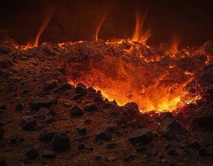 close up of fire flames