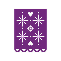 Mexican bunting for Day of the Dead, Dia de los Muertos. Horizontal colorful bunting. mexico fiesta celebration. multicolored template with hanging traditional mexican flags. icon illustration