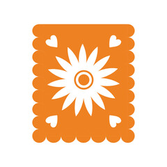 Mexican bunting for Day of the Dead, Dia de los Muertos. Horizontal colorful bunting. mexico fiesta celebration. multicolored template with hanging traditional mexican flags. icon illustration