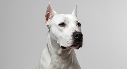 Obraz premium Close-up of a white Dogo Argentino - Loyalty and Protection - Dog-themed blog