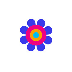 Mexican flower Cinco de Mayo botanical decoration. Day of the Dead, Dia de los Muertos fiesta celebration. icon illustration