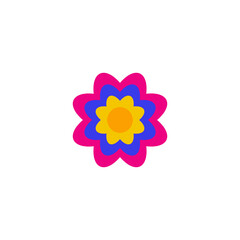 Mexican flower Cinco de Mayo botanical decoration. Day of the Dead, Dia de los Muertos fiesta celebration. icon illustration