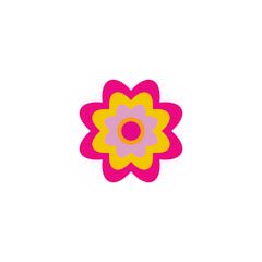 Mexican flower Cinco de Mayo botanical decoration. Day of the Dead, Dia de los Muertos fiesta celebration. icon illustration