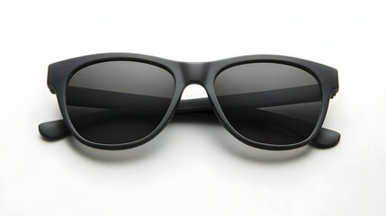 Stylish Black Sunglasses on a White Background for Fashion Accessory