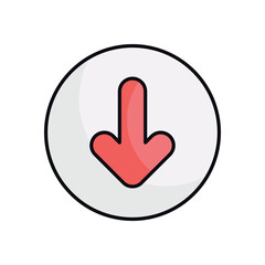 Down Arrow stock illustration