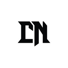 CN monogram logo design letter text name symbol monochrome logotype alphabet character simple logo