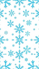 Blue Christmas Snowflakes Seamless Pattern Tile White Or 