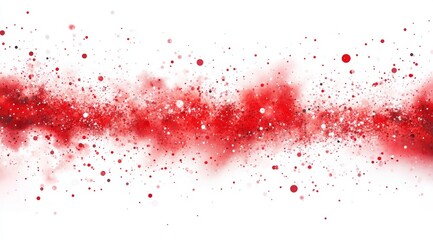 Obraz premium Abstract red powder explosion on white background