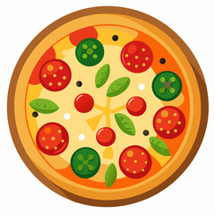 Vector illustration of pizza