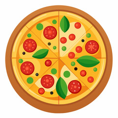 Vector illustration of pizza