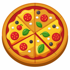 Vector illustration of pizza