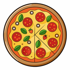 Vector illustration of pizza