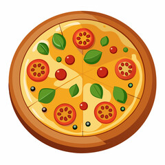 Vector illustration of pizza