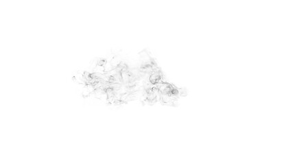 Gray smoke burst reveal element on white background