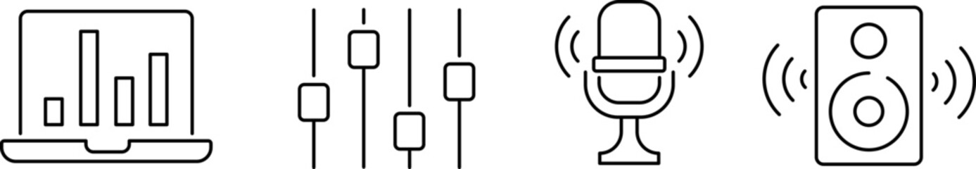 Audio icon. Studio icon set