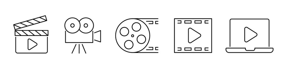 Video icon. media icon set