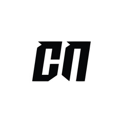 CN monogram logo design letter text name symbol monochrome logotype alphabet character simple logo