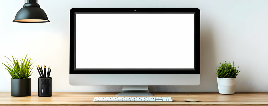 Modern desktop workspace mockup