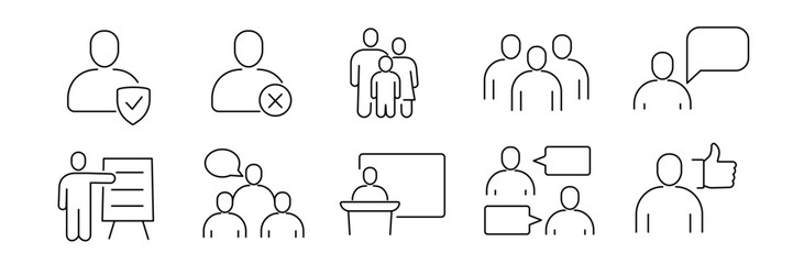 Community icon. Community icon set