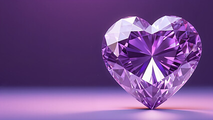 heart shaped purple diamond