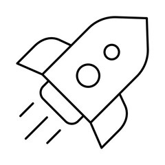Rocket Line Icon. Digital Marketing Icon Editable Stroke Vector Illustration