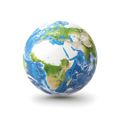 Naklejka premium 3d Blue planet earth isolated on white background