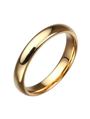 Gold wedding band, close-up, studio shot, simple design