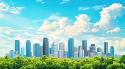 Fototapeta premium Smart city with virtualized cloud computing, AIdriven urban planning and seamless connectivity