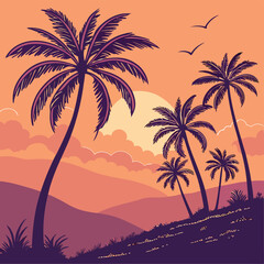 palm trees on the beach