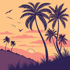 palm trees on the beach