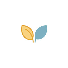 Minimalist Dual Leaf Icon