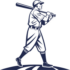 baseball player vector illustration