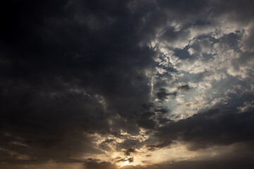 Cloudscape has been developing in gorgeous form. This image has been taken at sunset.