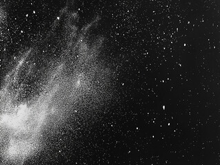 Obraz premium Starry night sky with scattered stars and cosmic dust, evoking a sense of wonder and exploration