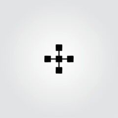 Network icon logo flat vector design