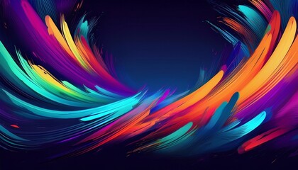 Obraz premium beautiful border frame colorful brush lines strokes background, graphic resource