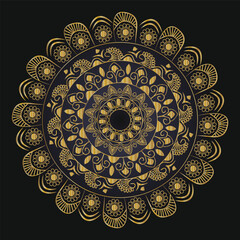 Luxury mandala background with golden arabesque