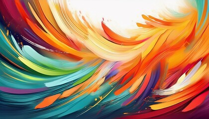 Naklejka premium beautiful border frame colorful brush lines strokes background, graphic resource