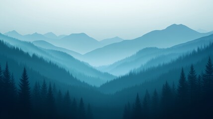 Fototapeta premium Cool gradient with arctic teal and navy, calming and refreshing, artistic and peaceful, smooth and bright, minimal and elegant, sleek and modern