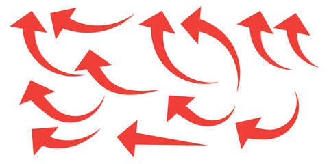 Curved arrow icons. curved arrows set. arrow symbol collection. vector