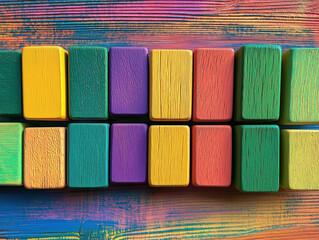 Bunte Holzbl&ouml;cke