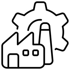 Industrialization Outline Icon